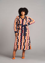Aisha Women's African Print Cardigan (Cream Orange Kente) – D'IYANU
