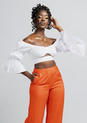 Ambar Women's Crop Top (White)