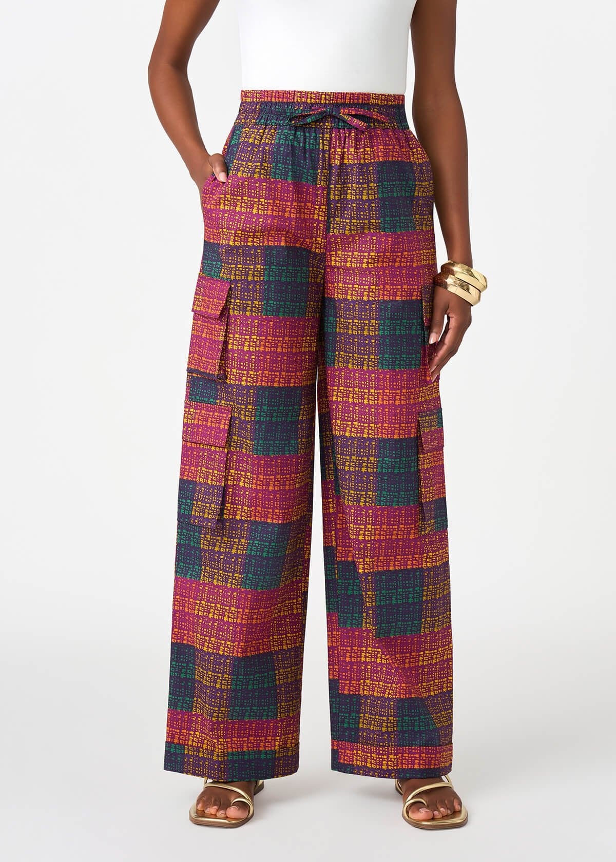 Yejide African Print Cargo Pants
