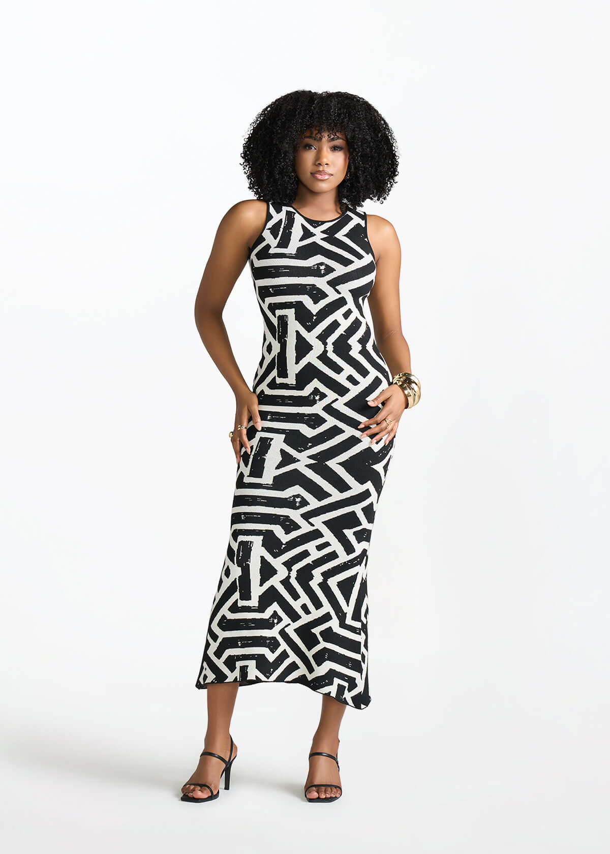 Zolani African Print Knit Dress