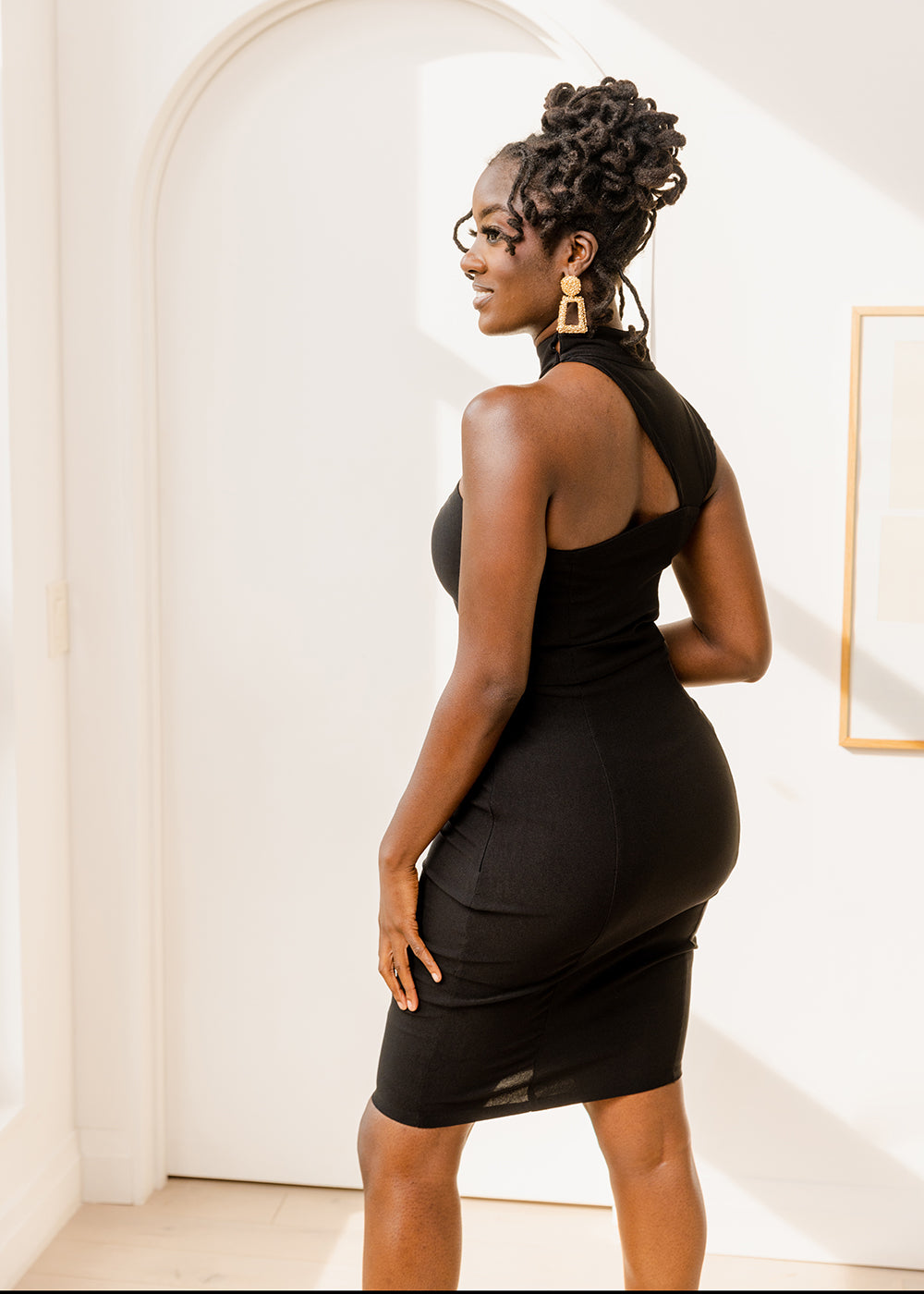 Amaka Women's Stretch Dress (Black) - Clearance