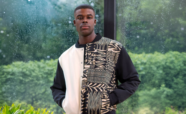 Dubaku Men's Traditional African Embroidery Shirt Black