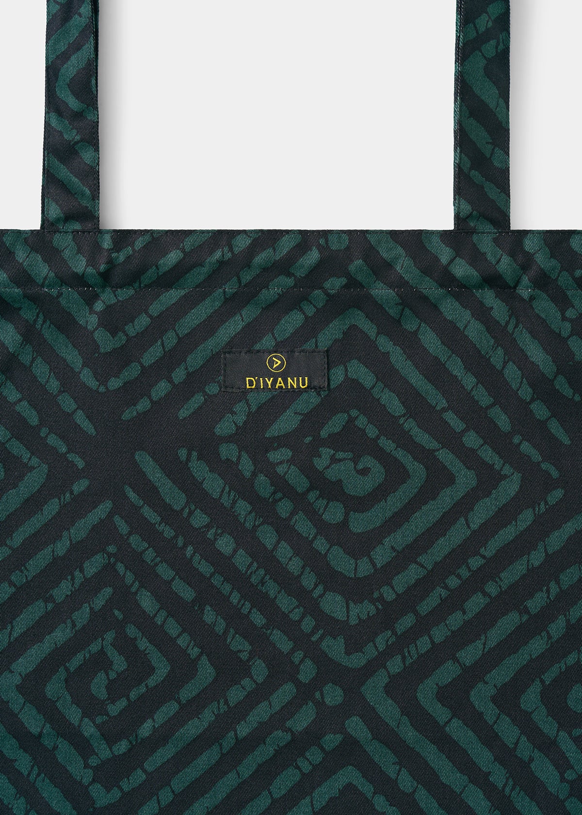 Kya Women's African Print Tote Bag (Malachite Diamond Adire) - D'IYANU