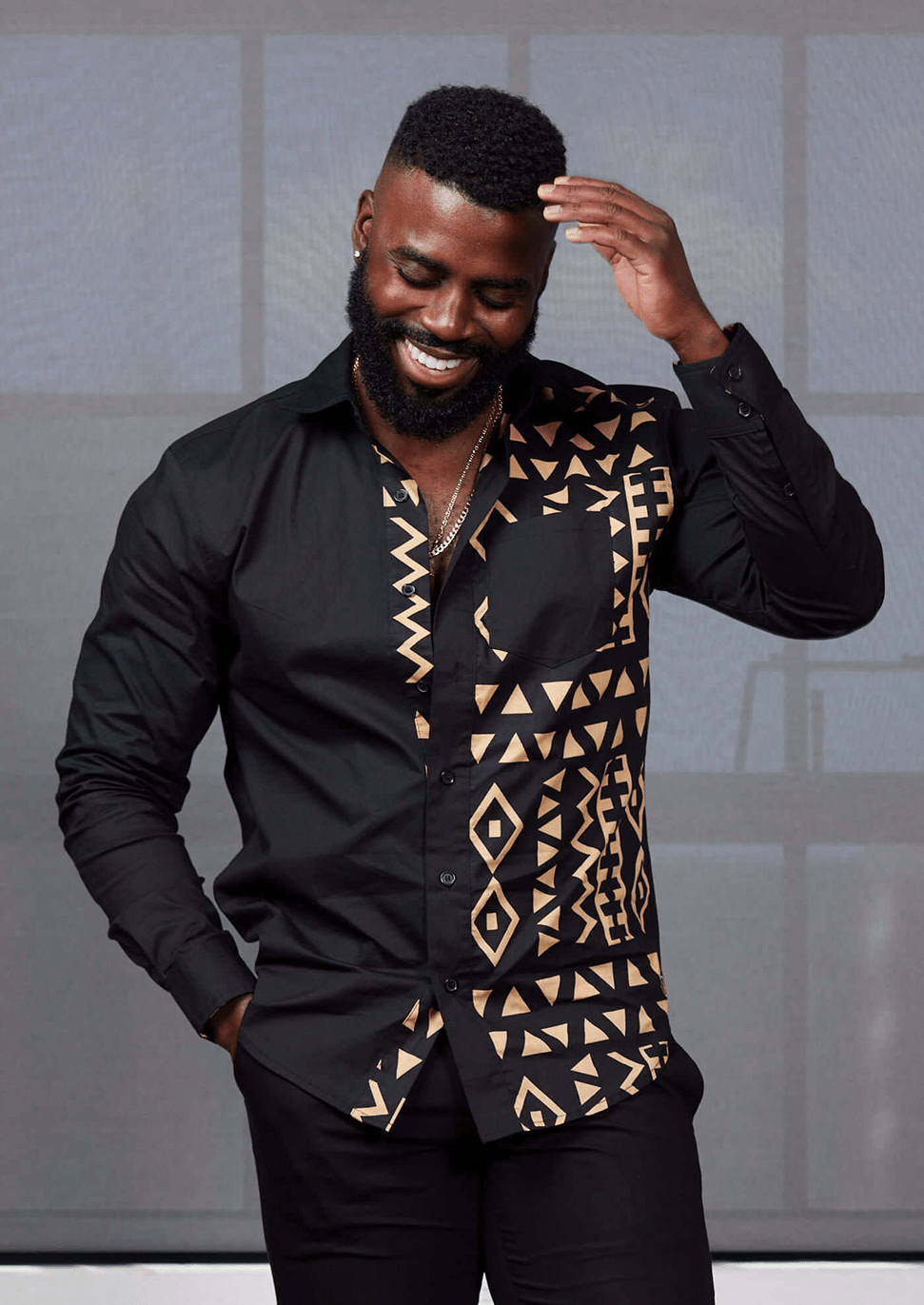Abiade African Print Button Up