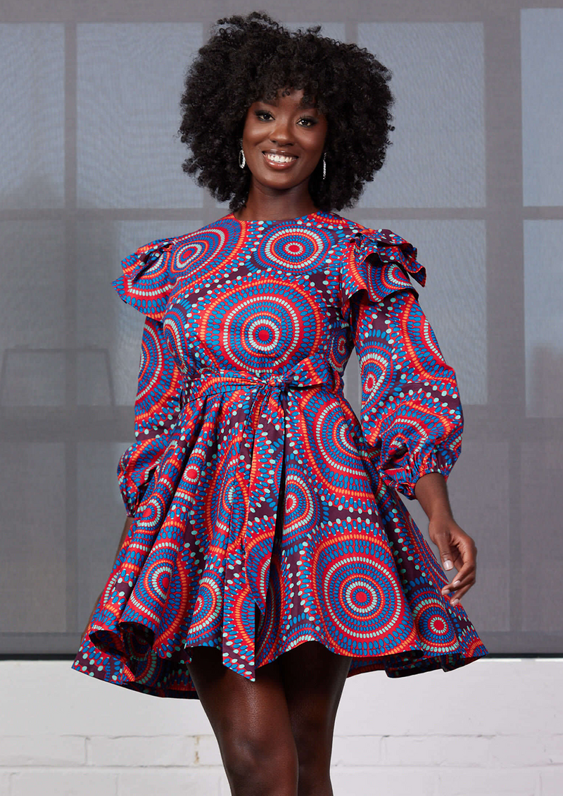 African print pattern dresses outlet
