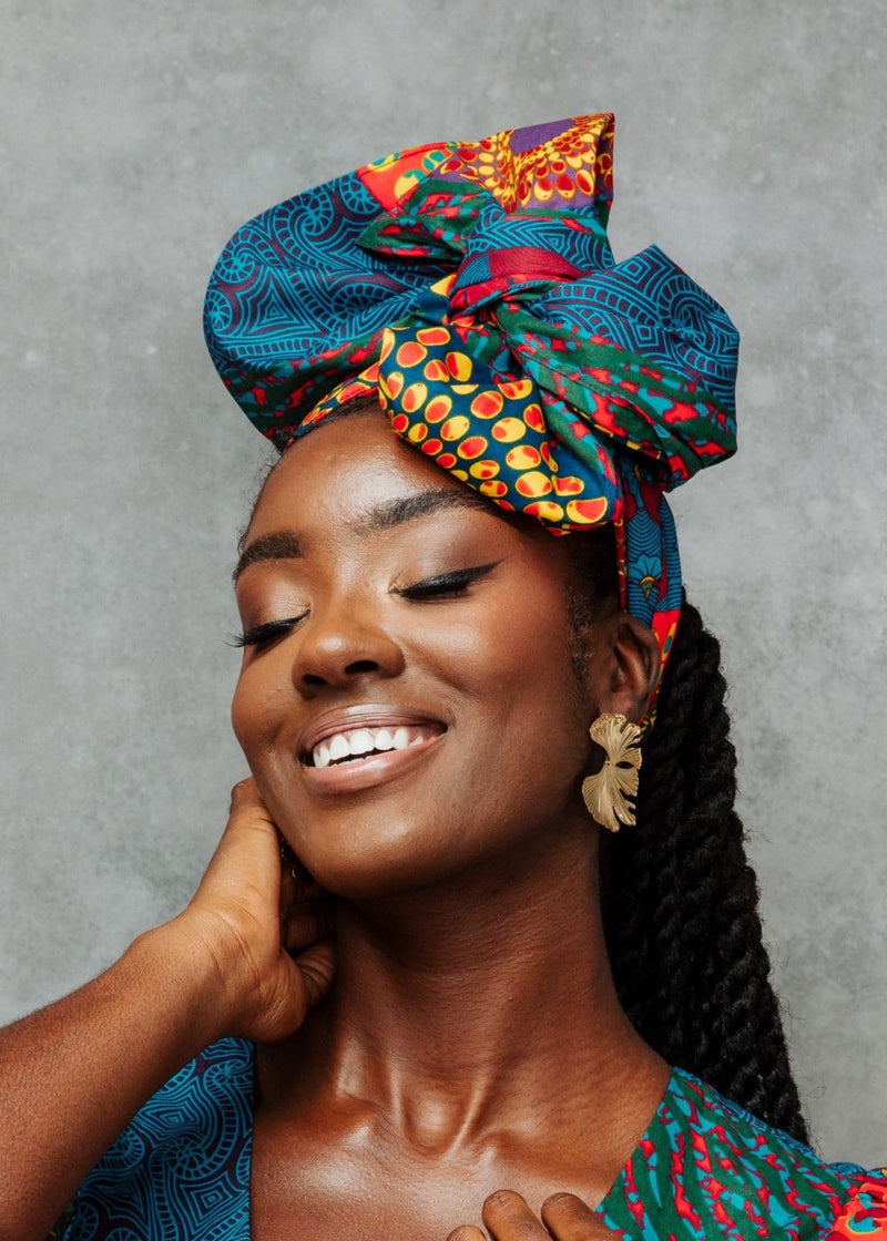 Zendaya Women's African Print Maxi Dress (New Harvest Multipattern) –  D'IYANU