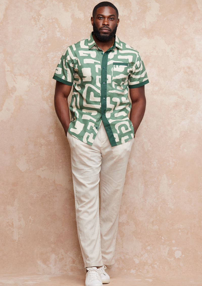 Olive button up best sale shirt