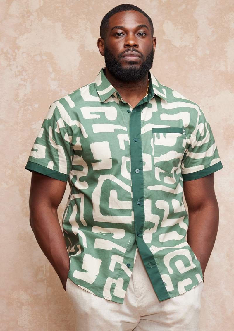 Olive green mens hotsell button up shirt