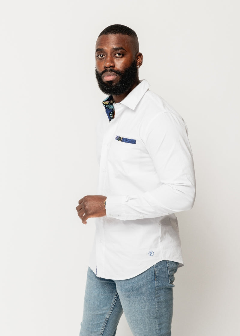 White shirt light discount wash jeans
