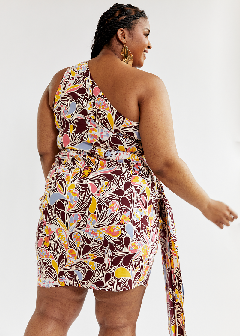 Hana Women's African Print Stretch Dress (Tropical Paisley)