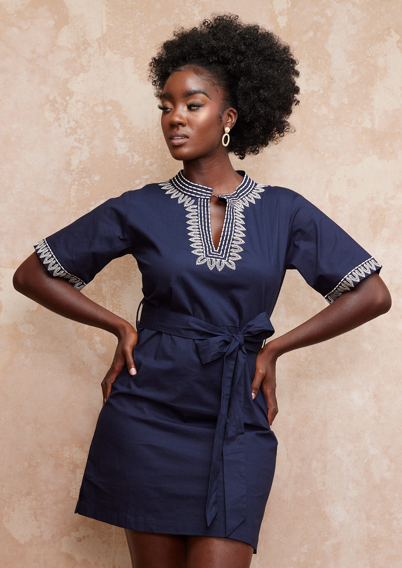 Women's embroidered tunic deals dress