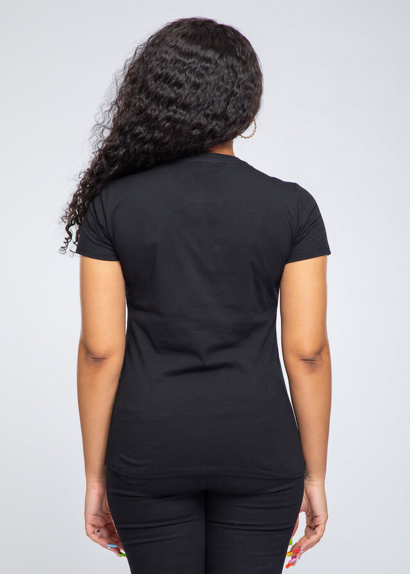 Amara Women's Dashiki T-Shirt (Black)
