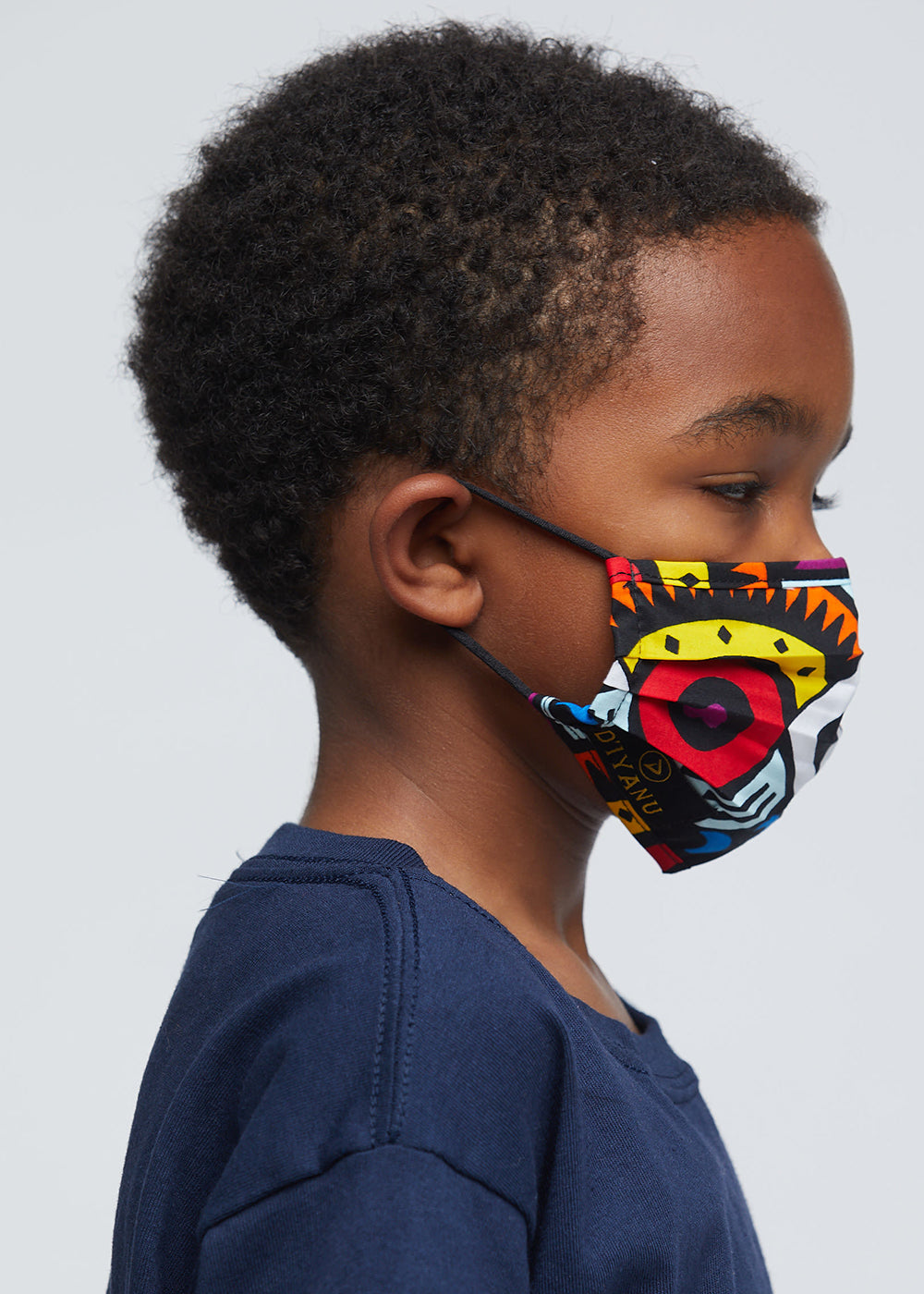 Uzo African Print 2 Layer Reusable Face Mask Purple Tribal